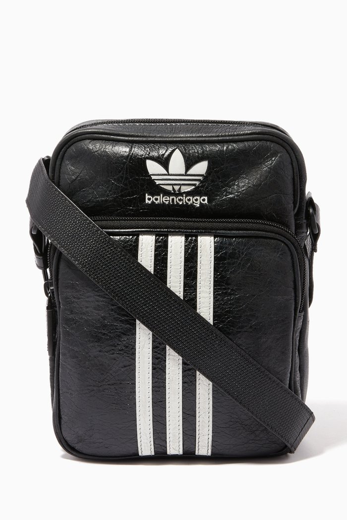

Adidas Small Crossbody Messenger Bag in Leather, Black