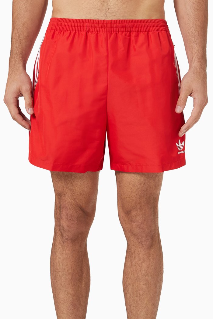 

x Adidas Swim Shorts in Nylon, Red
