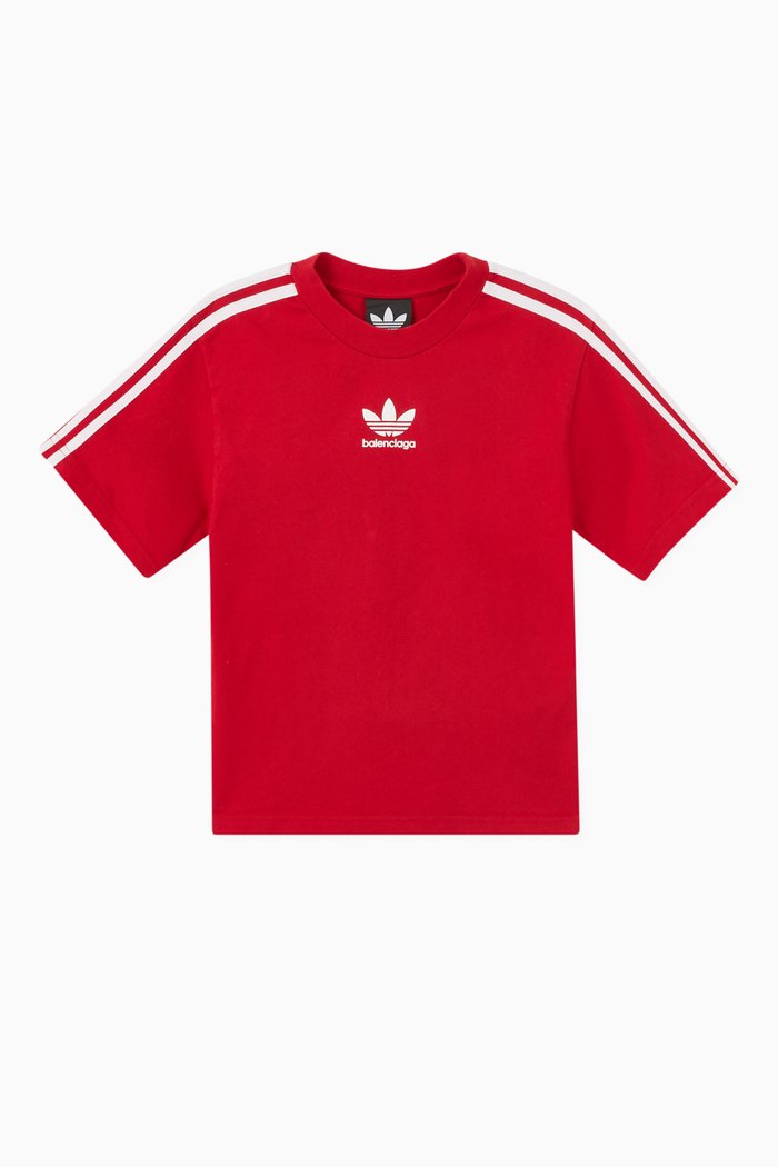 

x Adidas T-shirt in Vintage Cotton Jersey, Red