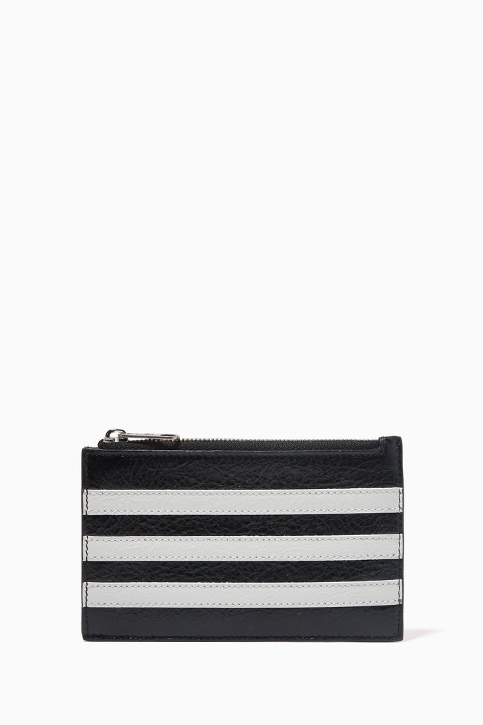 

x Adidas Long Coin & Card Holder in Leather, Black