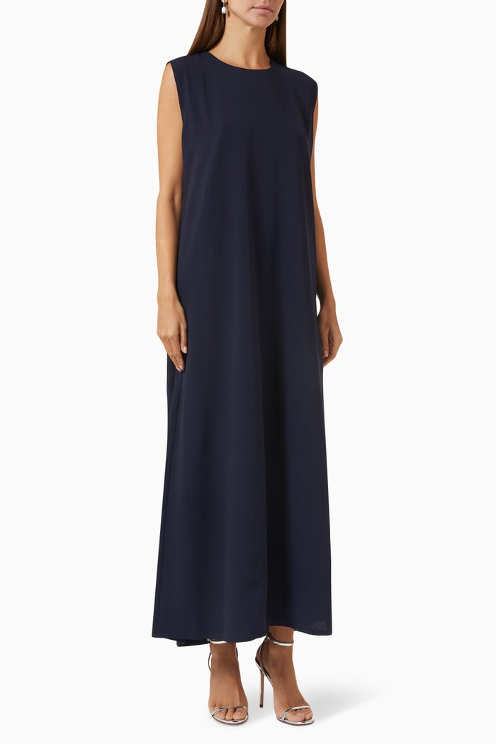 

Round-neck Maxi Dress, Blue