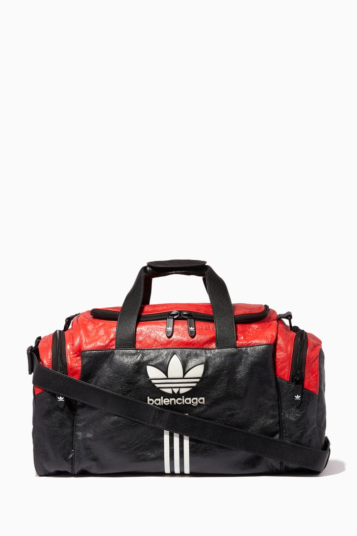 

x Adidas Gym Bag in Leather, Black