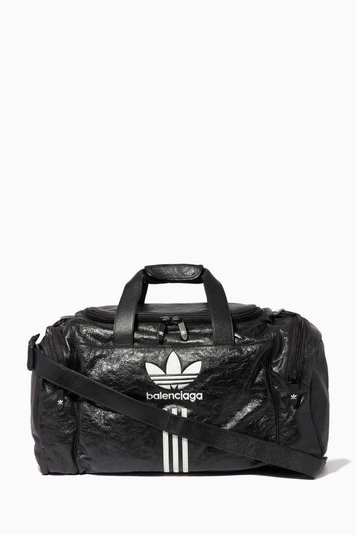 x Adidas Gym Bag in Leather, Black