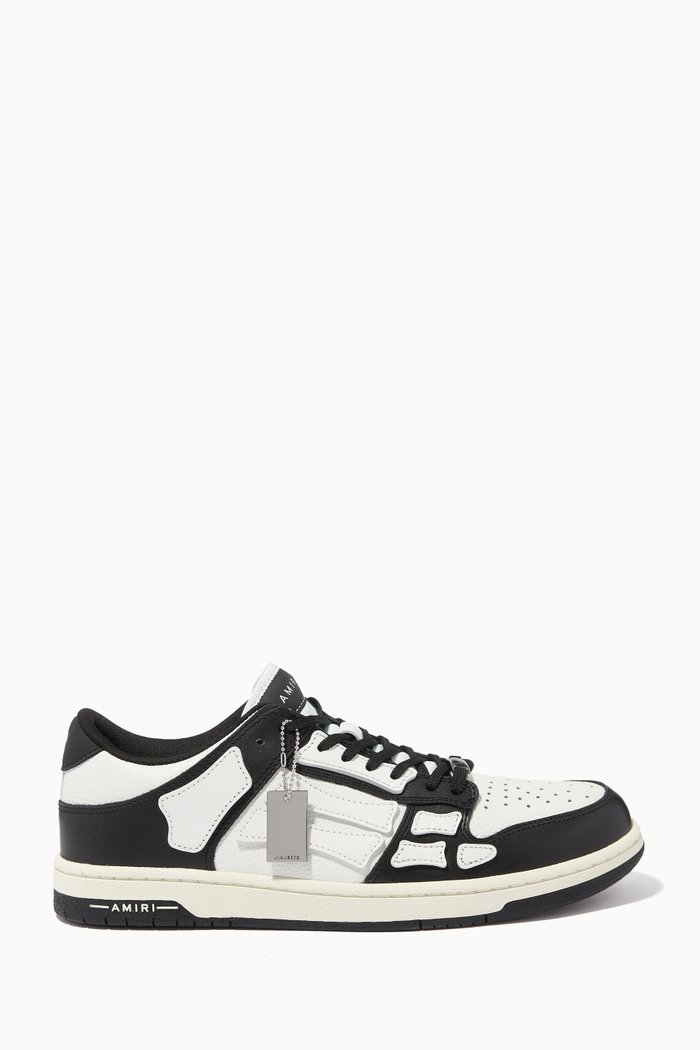 

Skeleton Low-top Runners in Nubuck & Leather, White