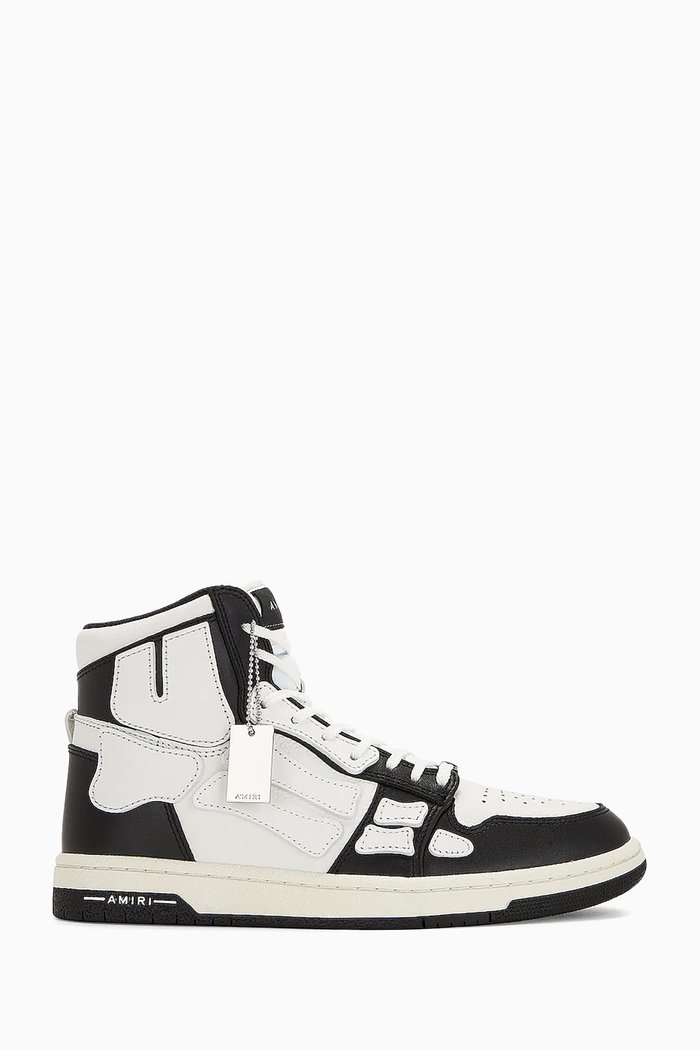 

Skeleton High-top Sneakers in Nubuck & Leather, White