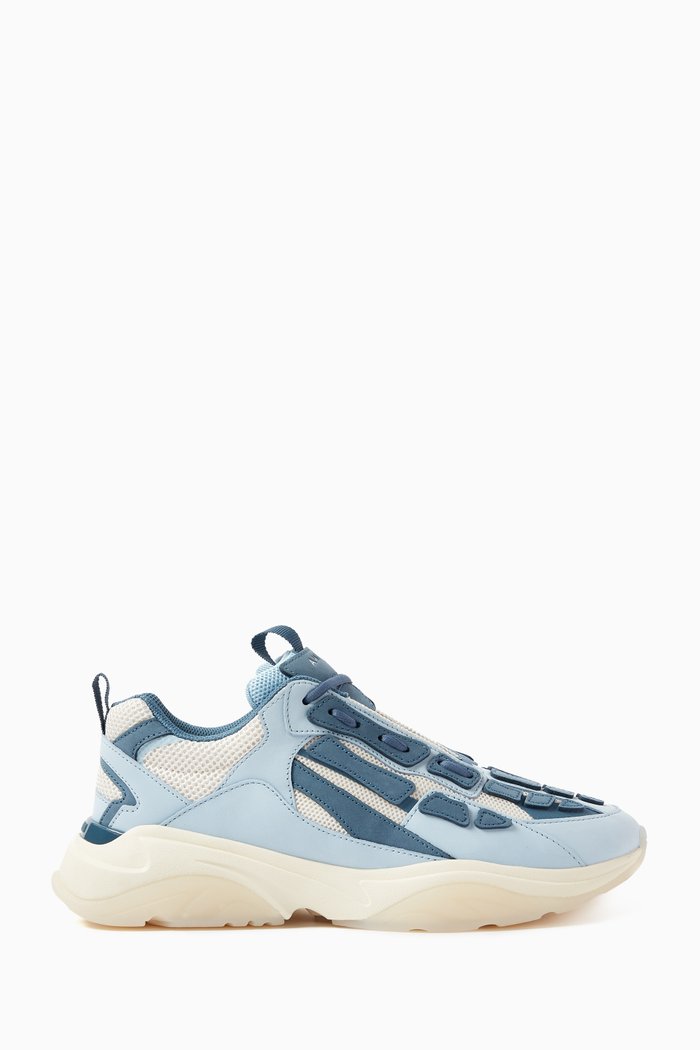 

Bone Runner Sneakers in Calf Leather, Blue