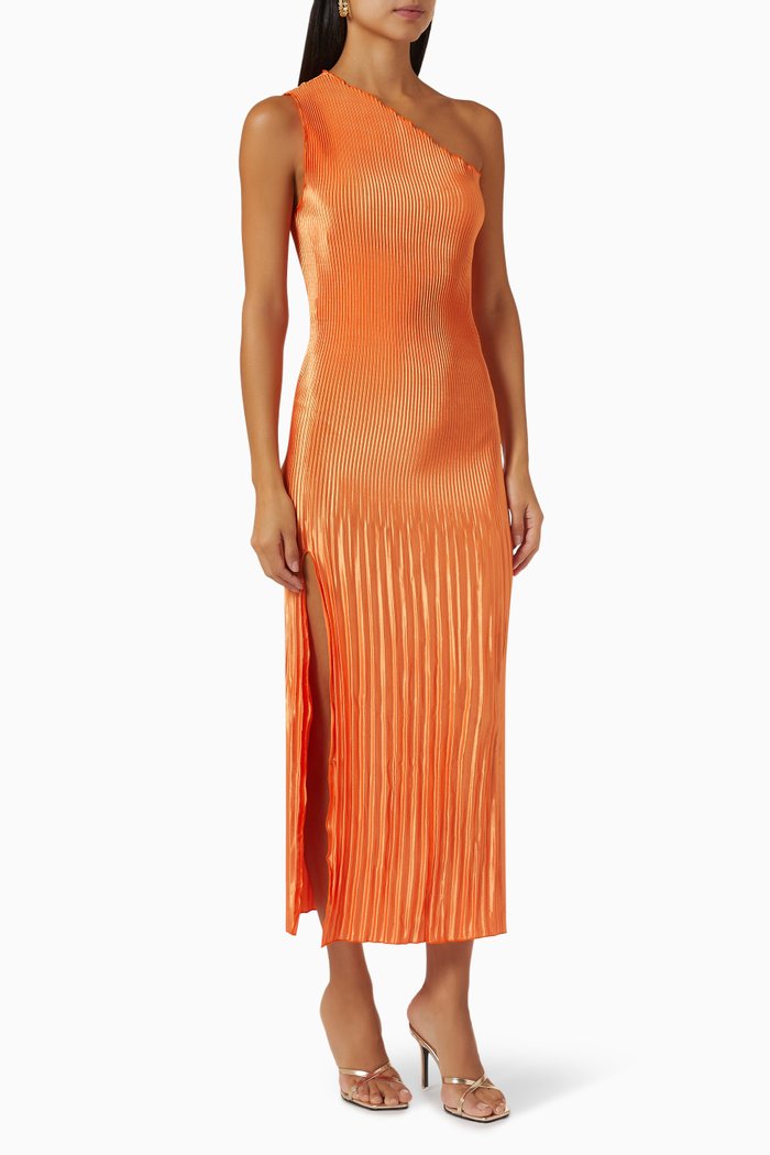 

Soiree Gigi One-shoulder Midi Dress, Orange