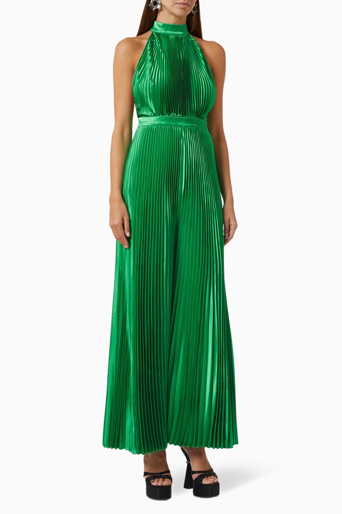 

Cinema Pleated Jumpsuit, Green