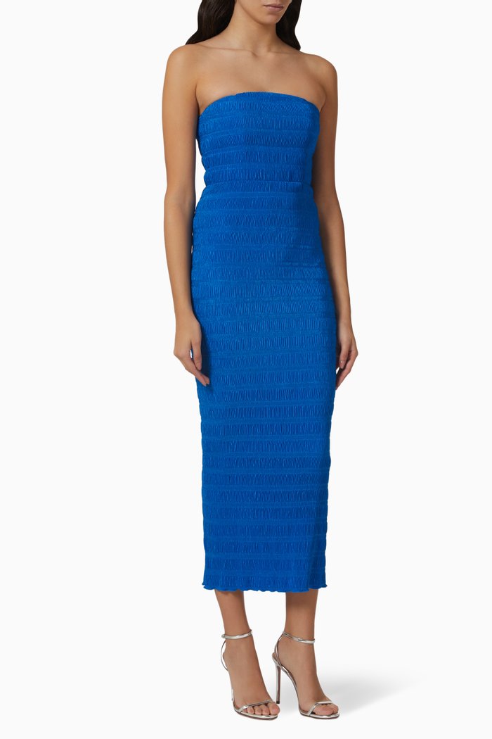 

Aurore Strapless Midi Dress, Blue