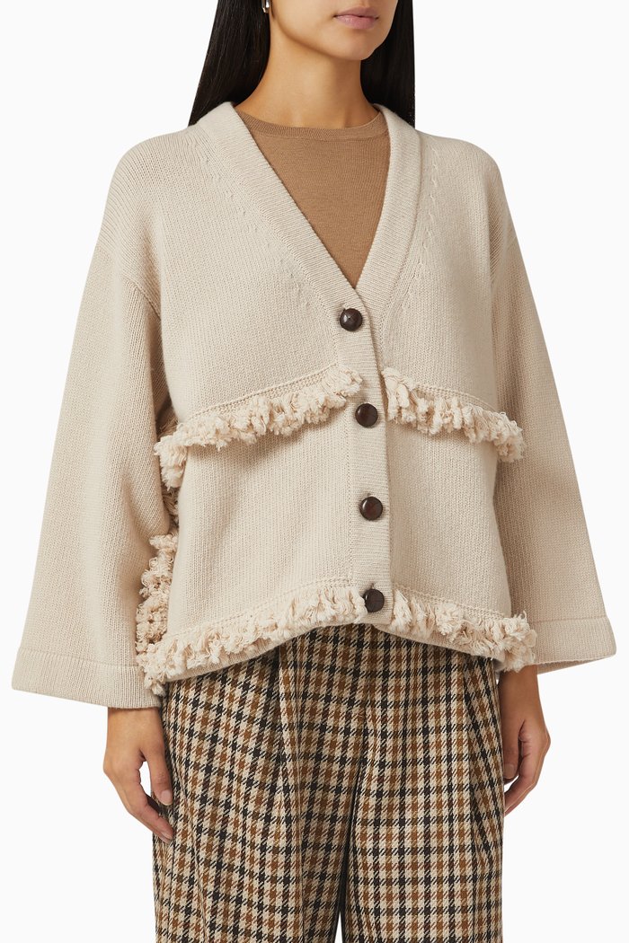 

Paprica Cardigan in Wool, Neutral