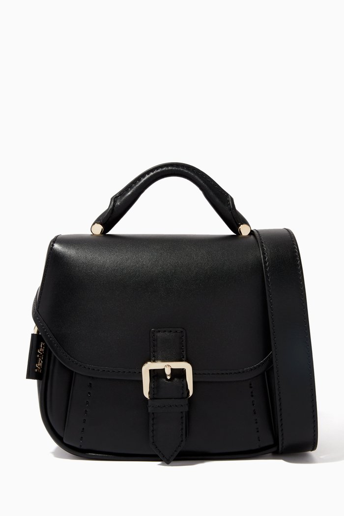 

Annas Messenger Bag in Calf Leather, Black