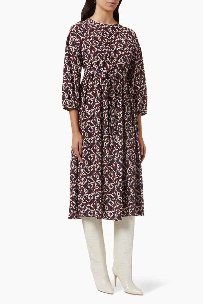 

Faenza Midi Dress in Silk, Blue