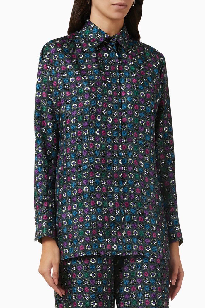 Acacia Shirt in Silk, Multicolour