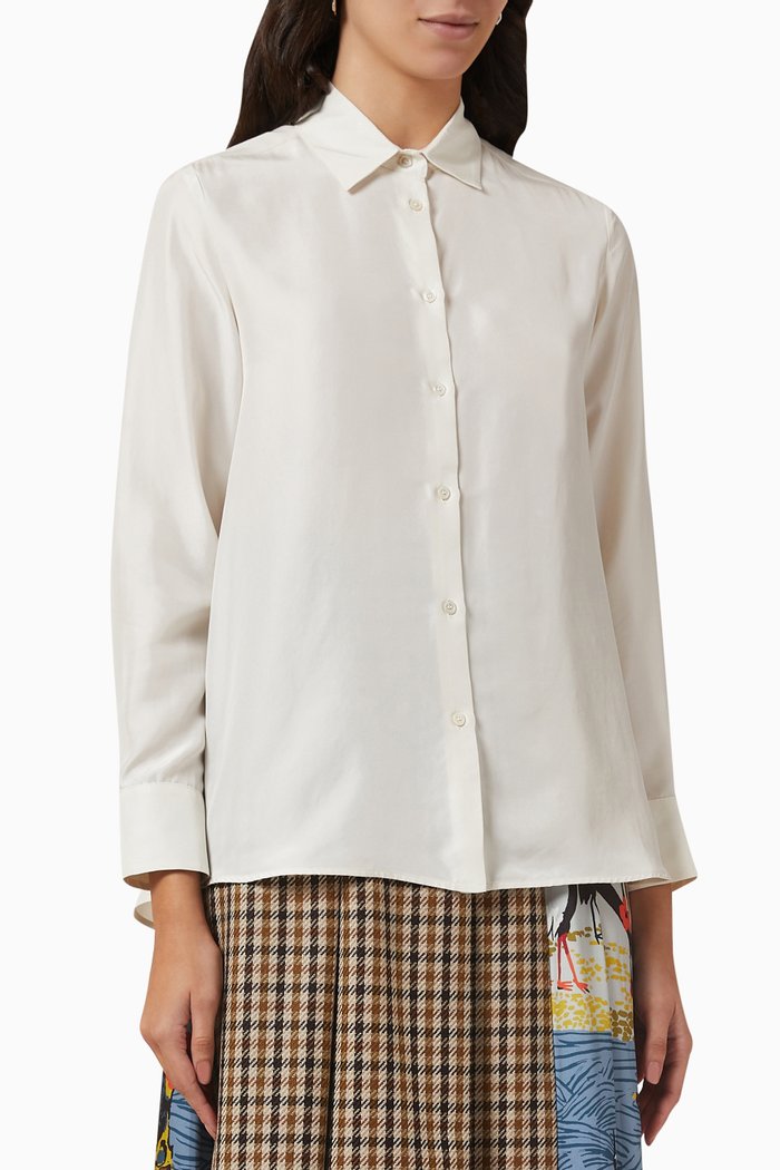 

Almina Shirt in Silk, White