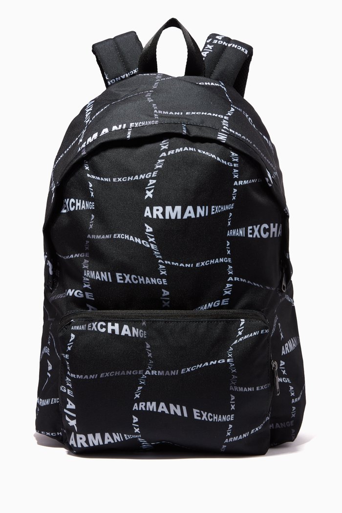 

AE Logo Backpack in Nylon, Black