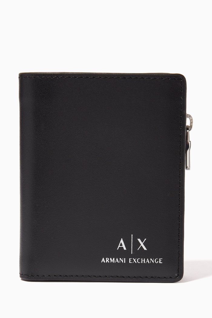 

AX Mini Wallet in Leather, Black