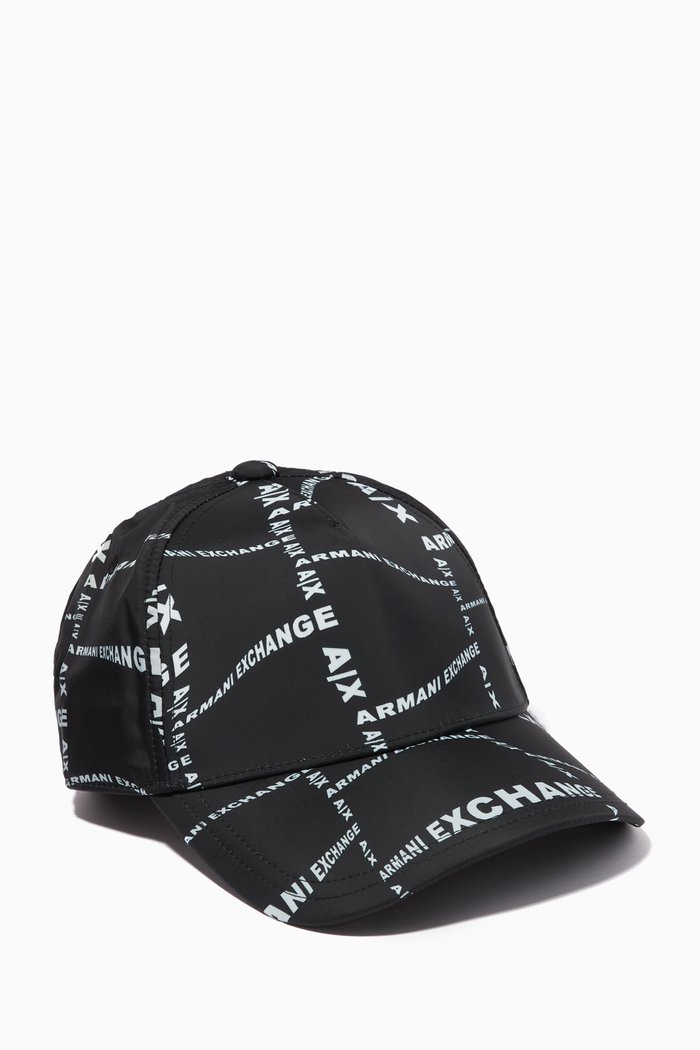 AE Optical Logo Baseball Hat in Nylon, Black