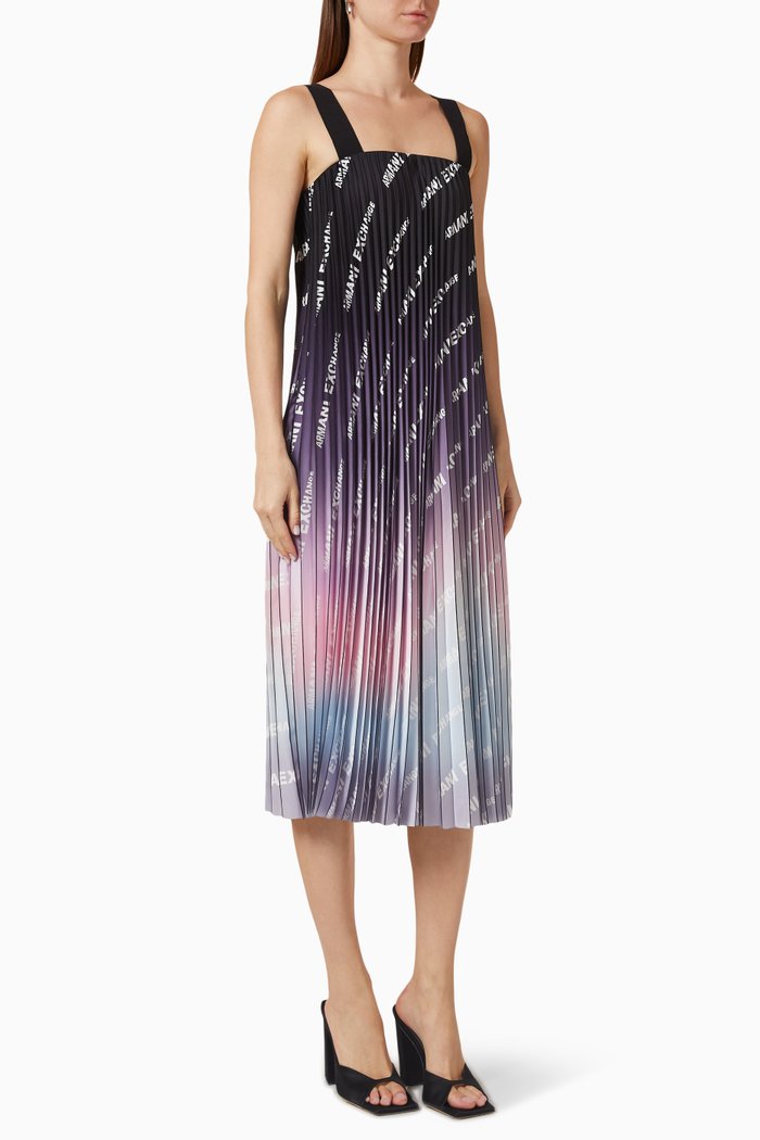 Password Pleated Dress, Multicolour