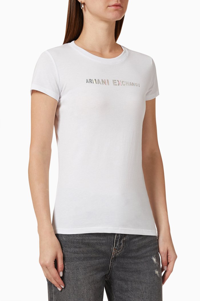 

AE Hologram Logo T-shirt in Cotton, White