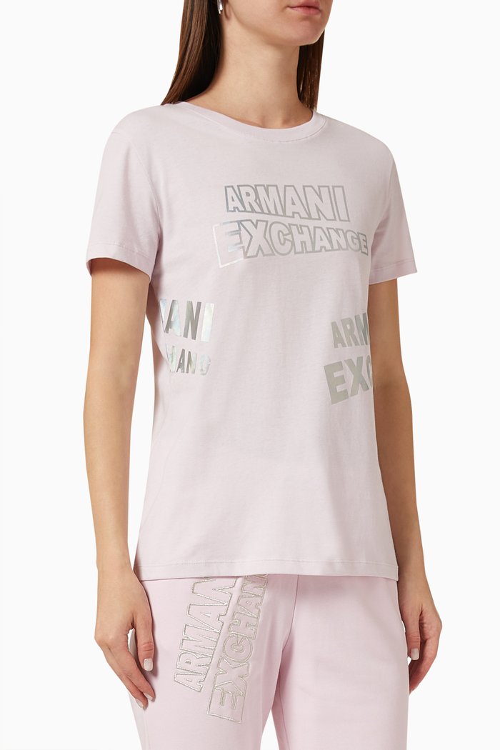 AE Password Logo T-shirt in Cotton, Pink
