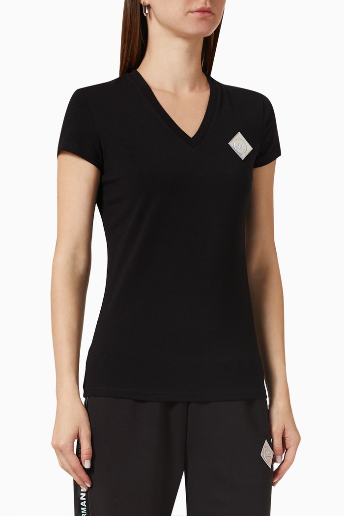 

AE Prism Logo T-shirt in Cotton, Black