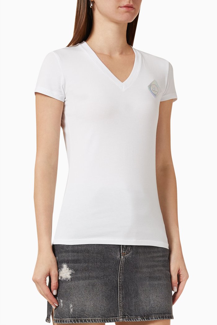

AE Prism Logo T-shirt in Cotton, White