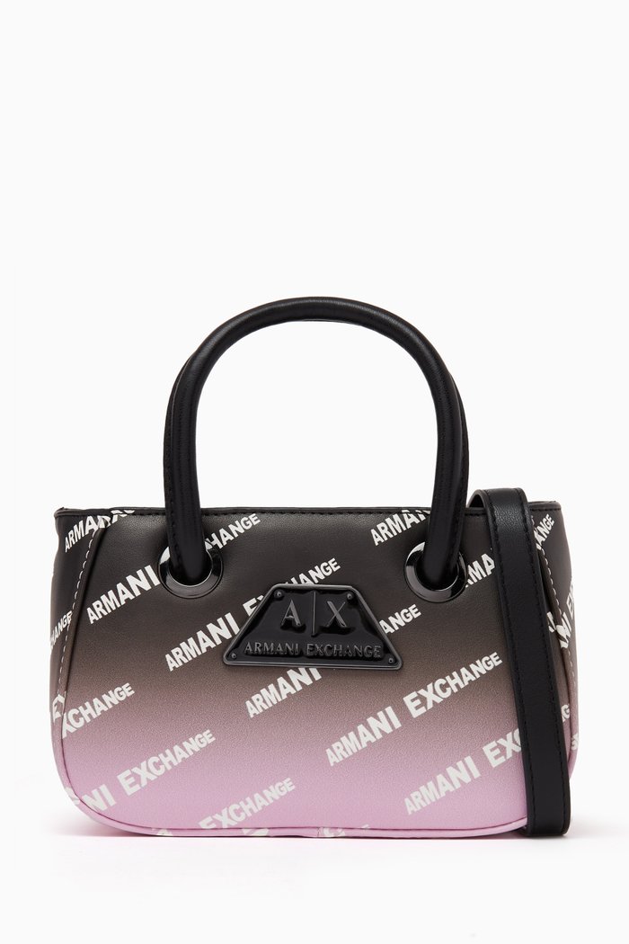 

AE Logo Tote Bag in Faux Leather, Pink