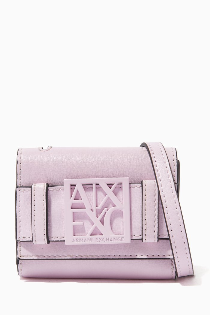 

Mini AX Buckle Crossbody Bag in Leather, Pink