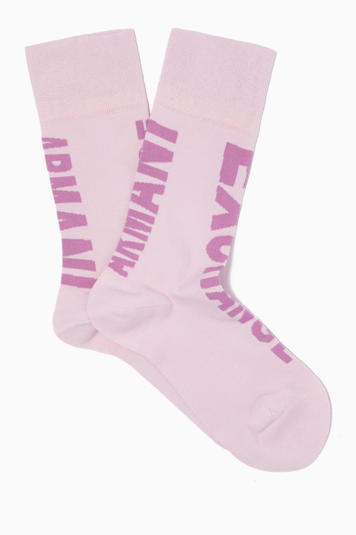 

AE Logo Socks in Cotton, Pink