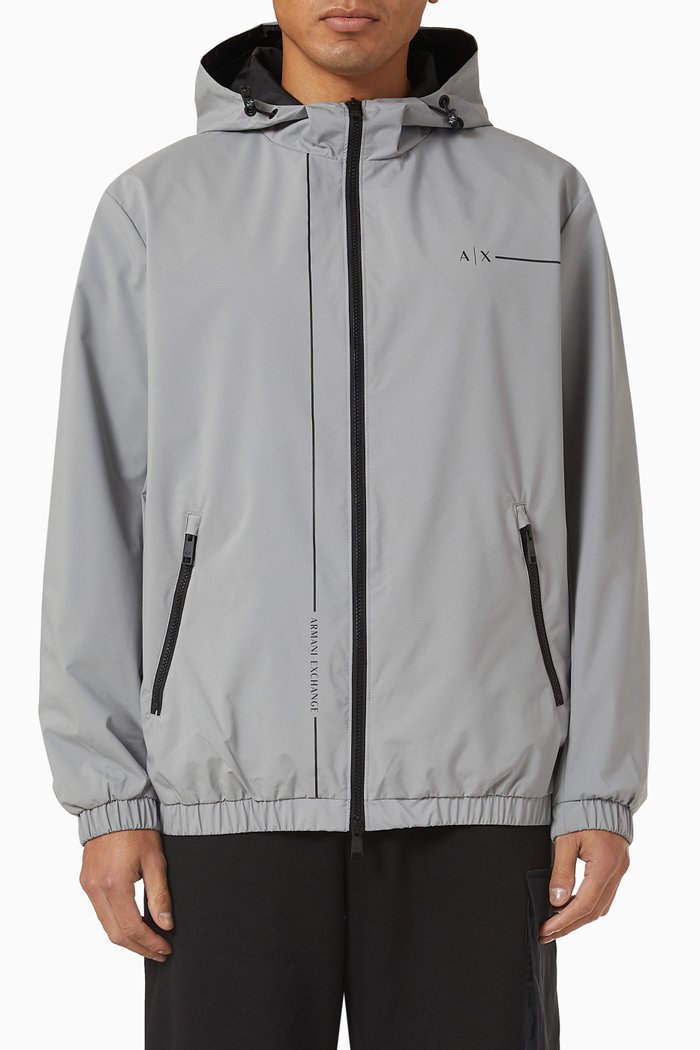 

Bomber Jacket in Nylon, Grey