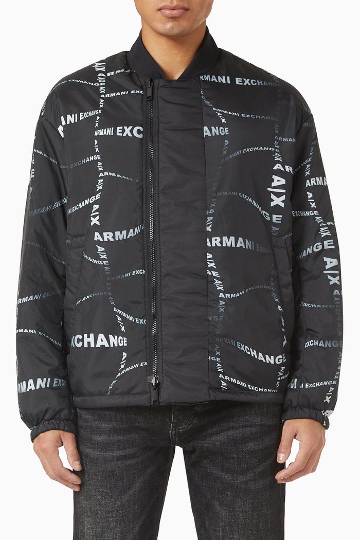 

Bomber Jacket in Nylon, Black