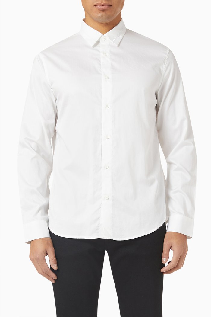 

Formal Shirt in Cotton Poplin, White