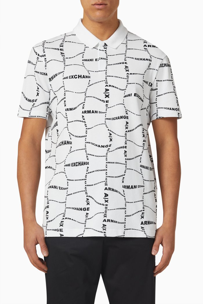 

Logo Polo Shirt in Cotton, White