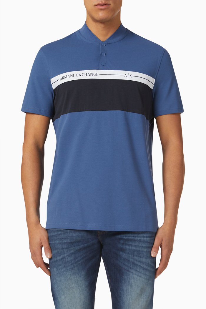 

Polo Shirt in Cotton Piqué, Blue