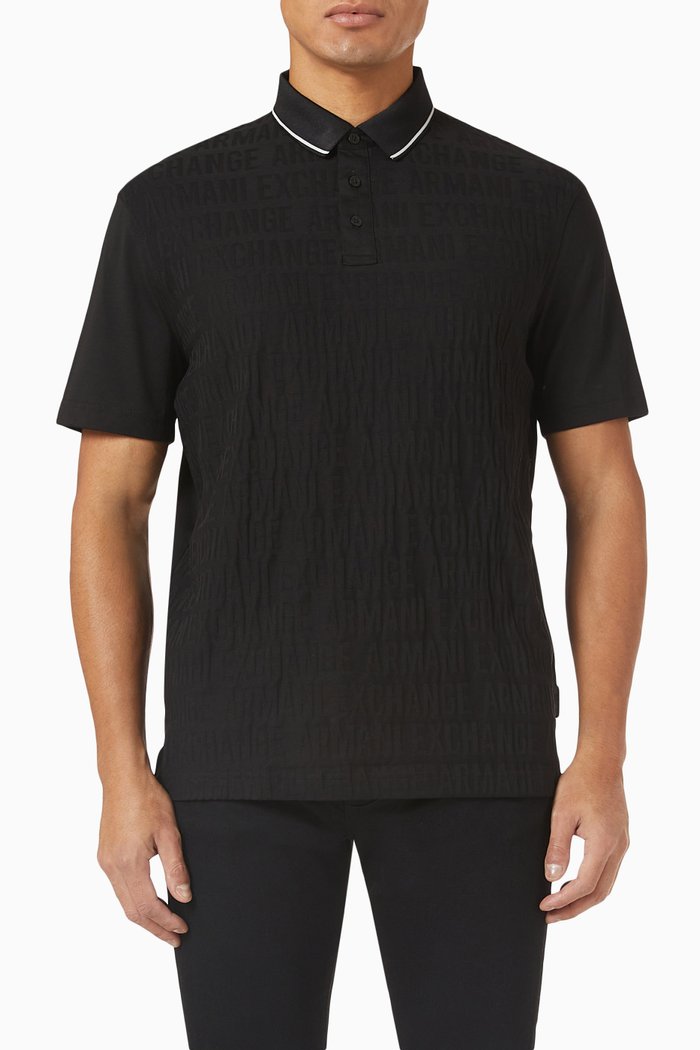 

Polo Shirt in Cotton Jersey, Black