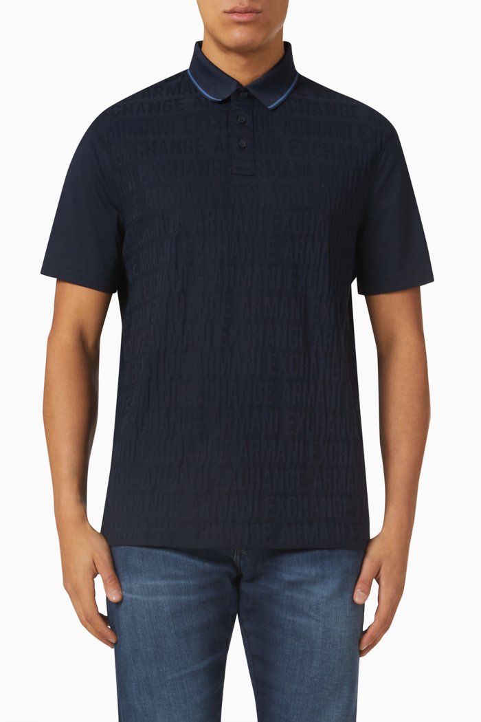 

Polo Shirt in Cotton Jersey, Blue