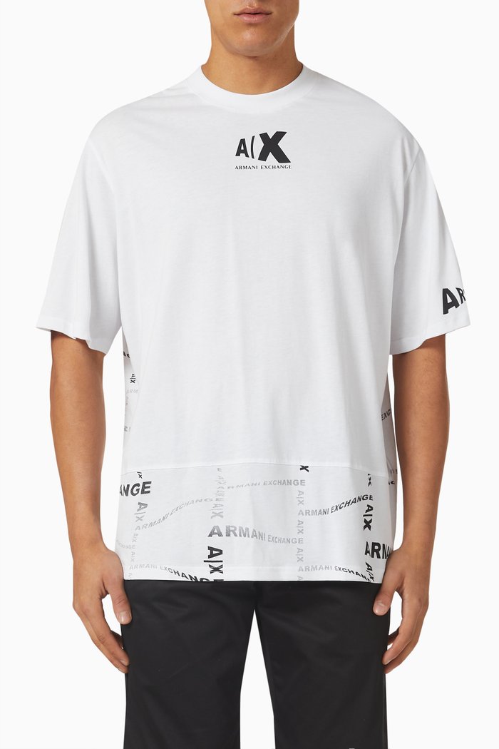 Logo T-shirt in Cotton Jersey, White