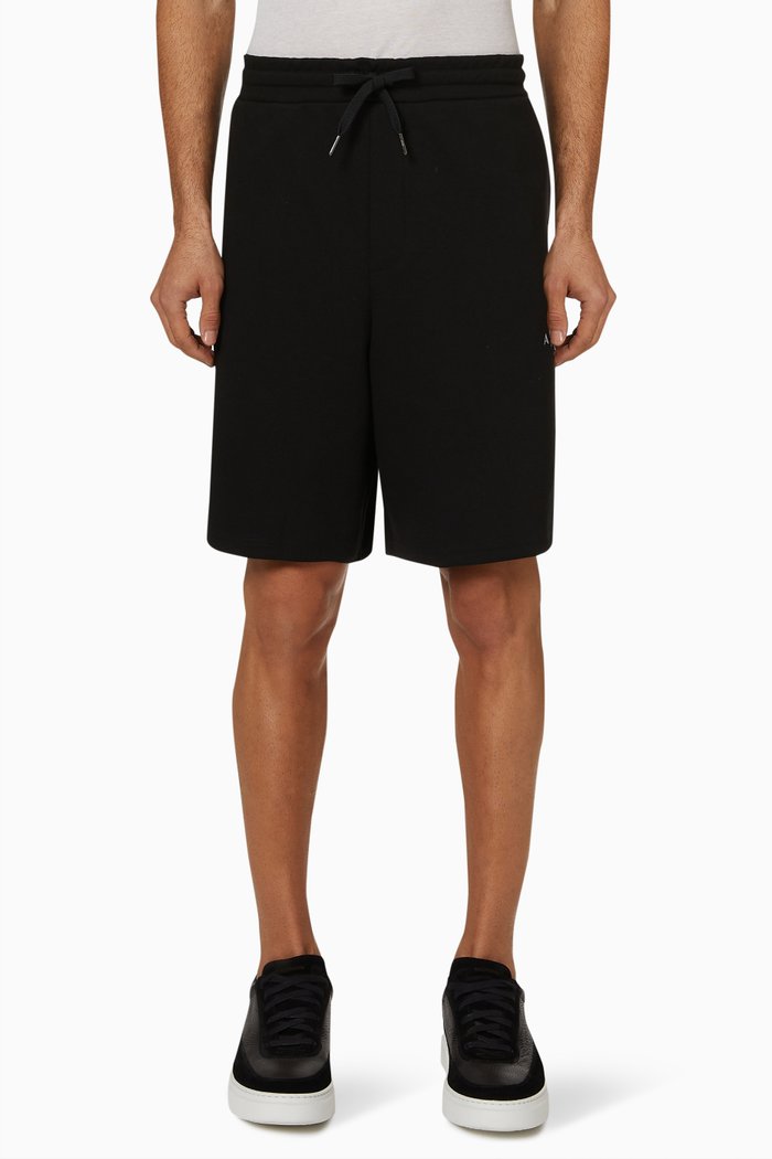 

Logo Shorts in Fleece, Black