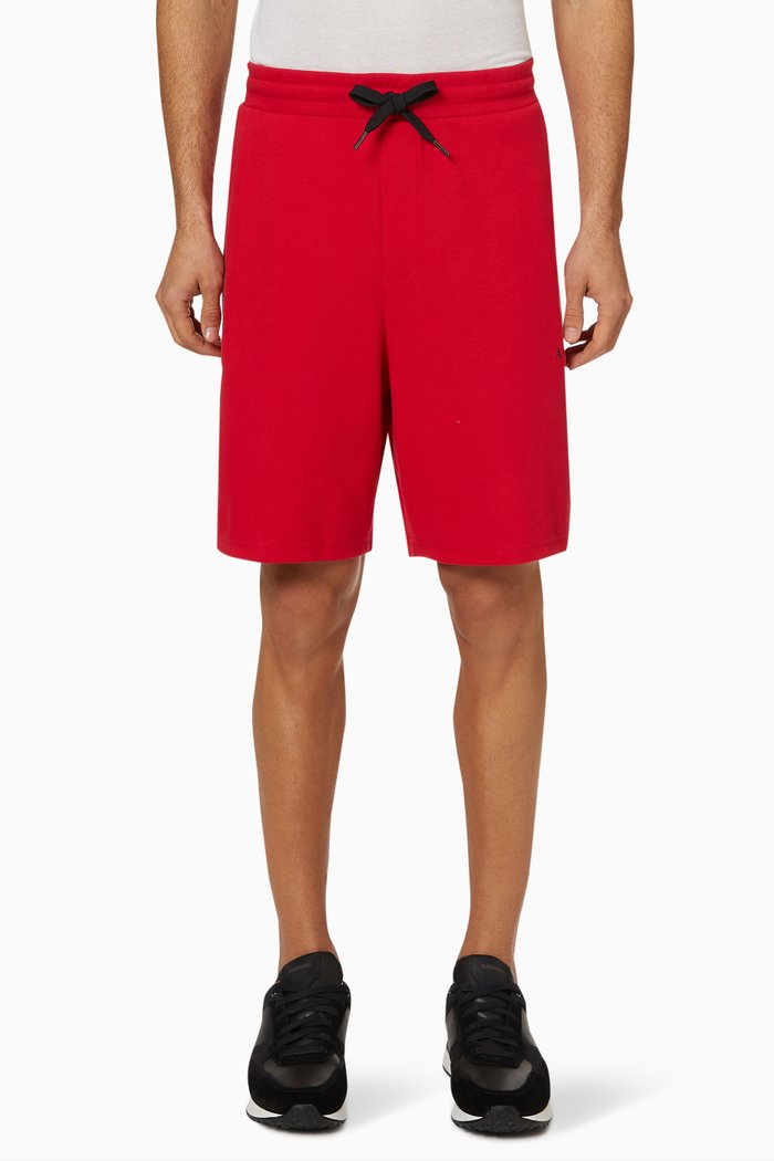 

Logo Shorts in Fleece, Red