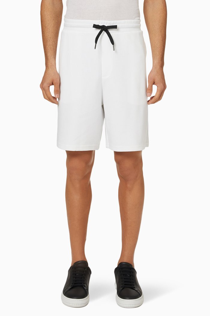 

Logo Shorts in Fleece, White
