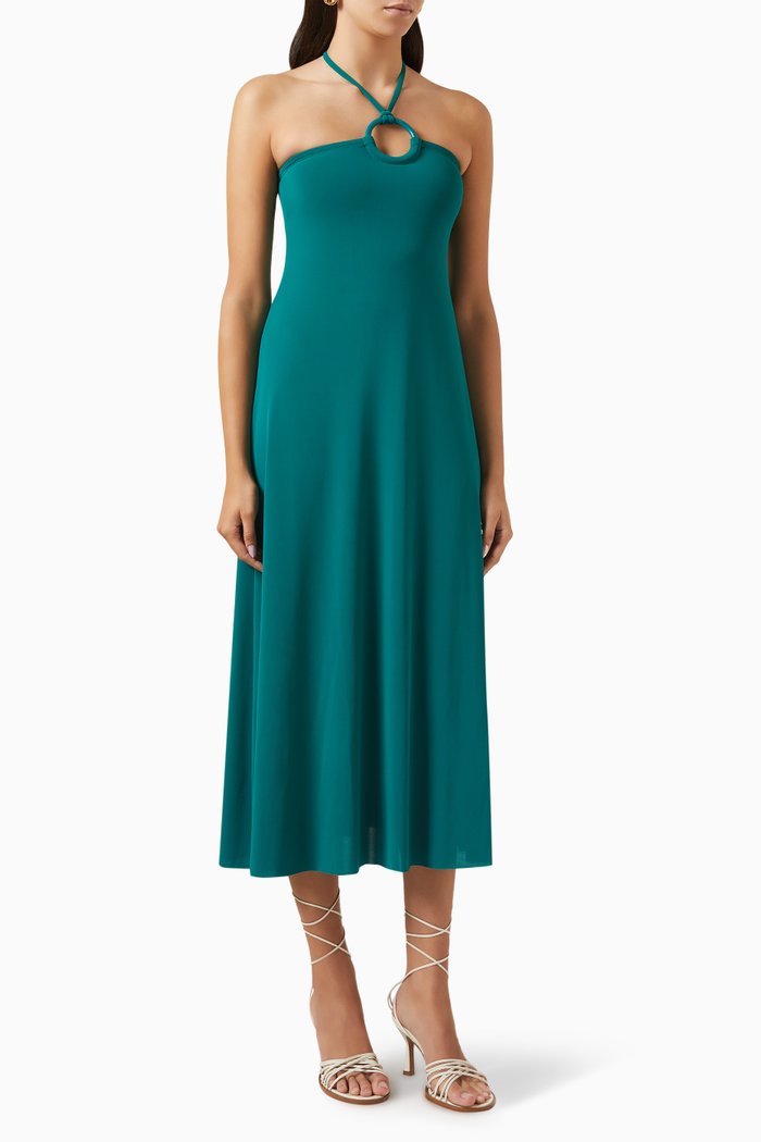 

Theresa Midi Dress in Jersey, Green