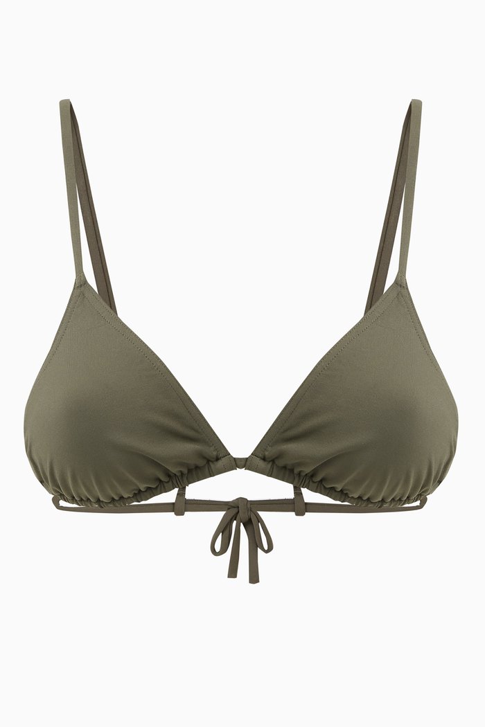 

Mouna Triangle Bikini Top, Green