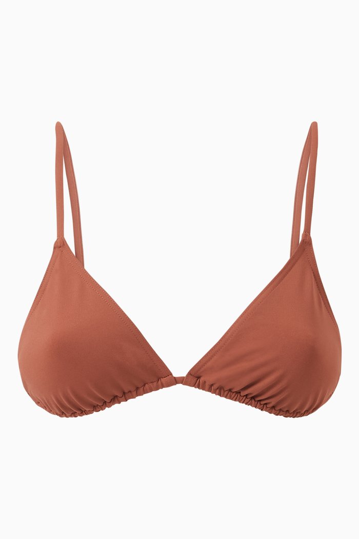 

Mouna Triangle Bikini Top, Brown