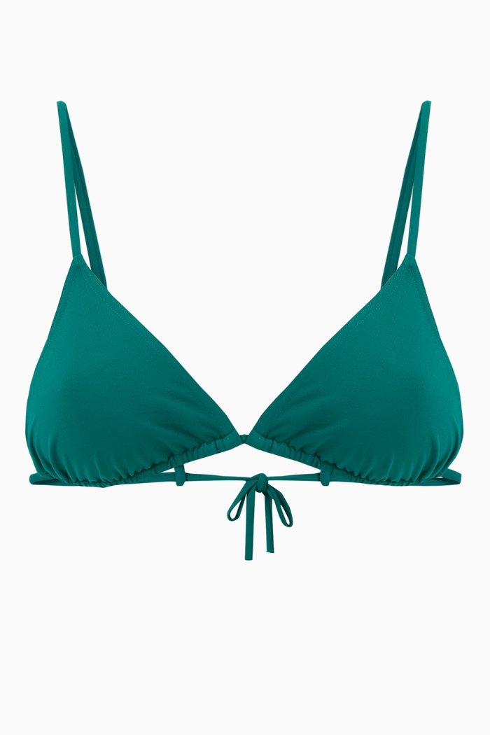 

Mouna Triangle Bikini Top, Green