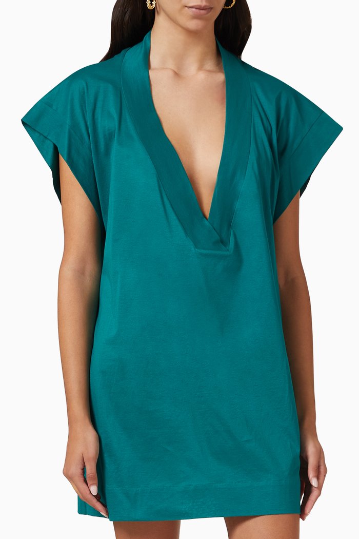 

Renee Mini T-shirt Dress in Jersey, Green