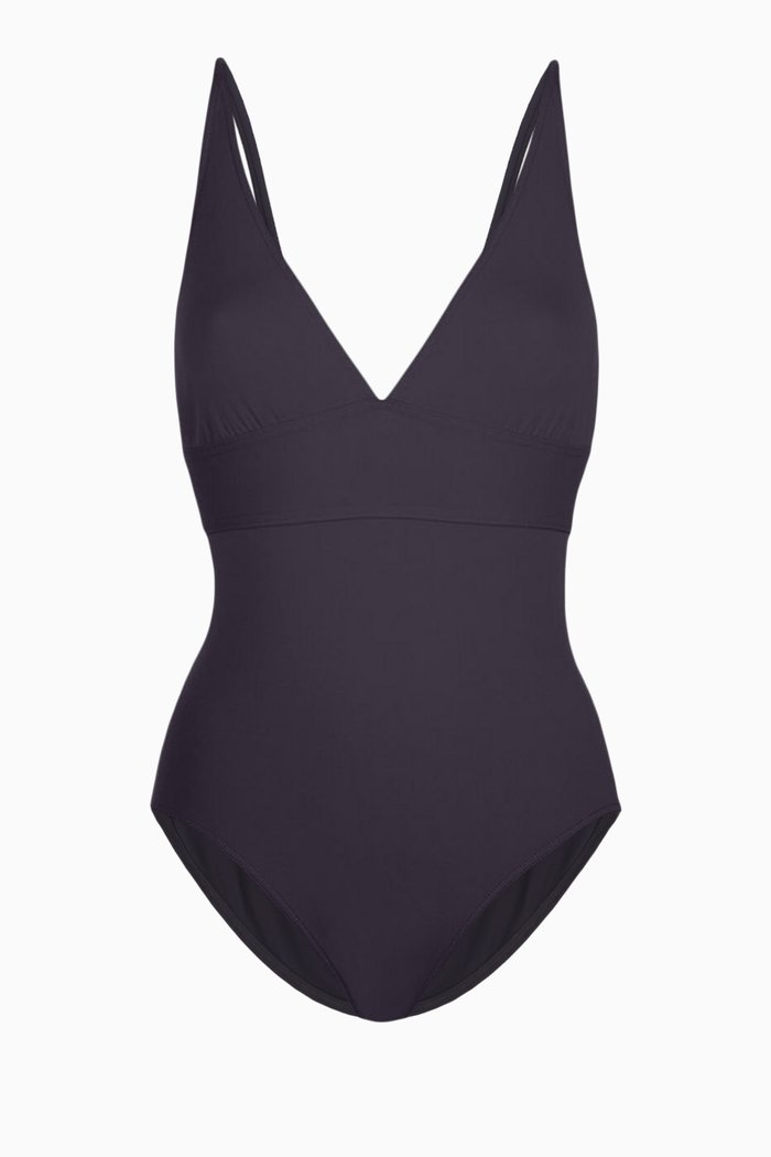 

Larcin Triangle One-piece Swimsuit, Blue