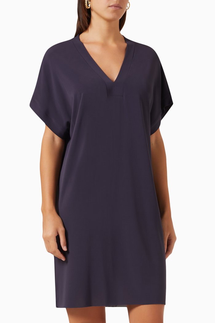 

Tali Tunic Mini Dress in Stretch-jersey, Blue
