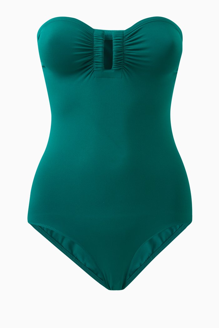 

Cassiopée Bustier One-piece Swimsuit, Green
