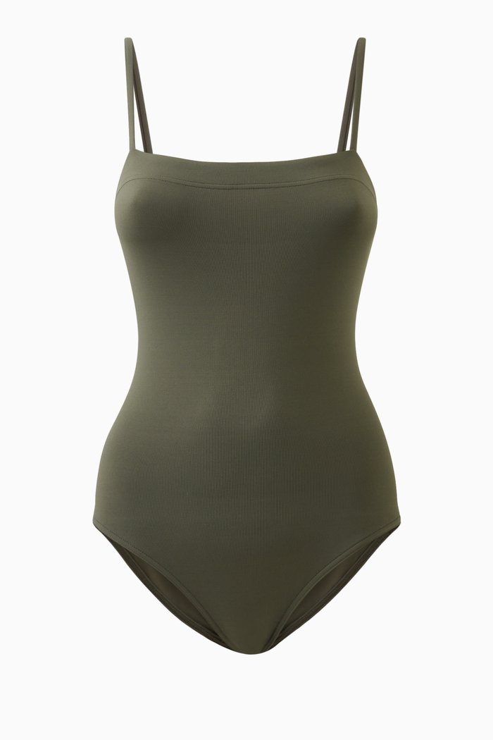 

Aquarelle Tank One-piece Swimsuit, Green