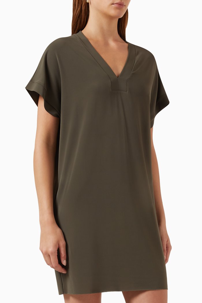 

Tali Short Tunic in Crêpe Jersey, Green
